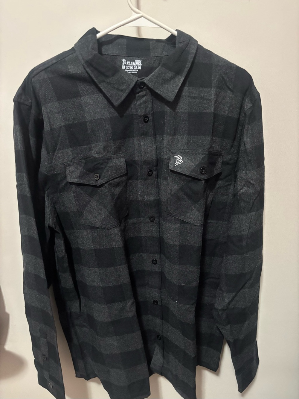 Black & Charcoal plaid nomad flannel